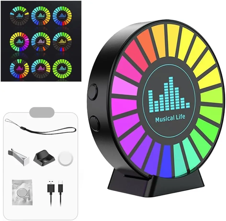  فواحه RGB إضاءة USB تتفاعل مع الموسيقى متعدده الاستخدام