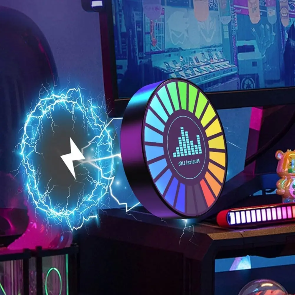  فواحه RGB إضاءة USB تتفاعل مع الموسيقى متعدده الاستخدام