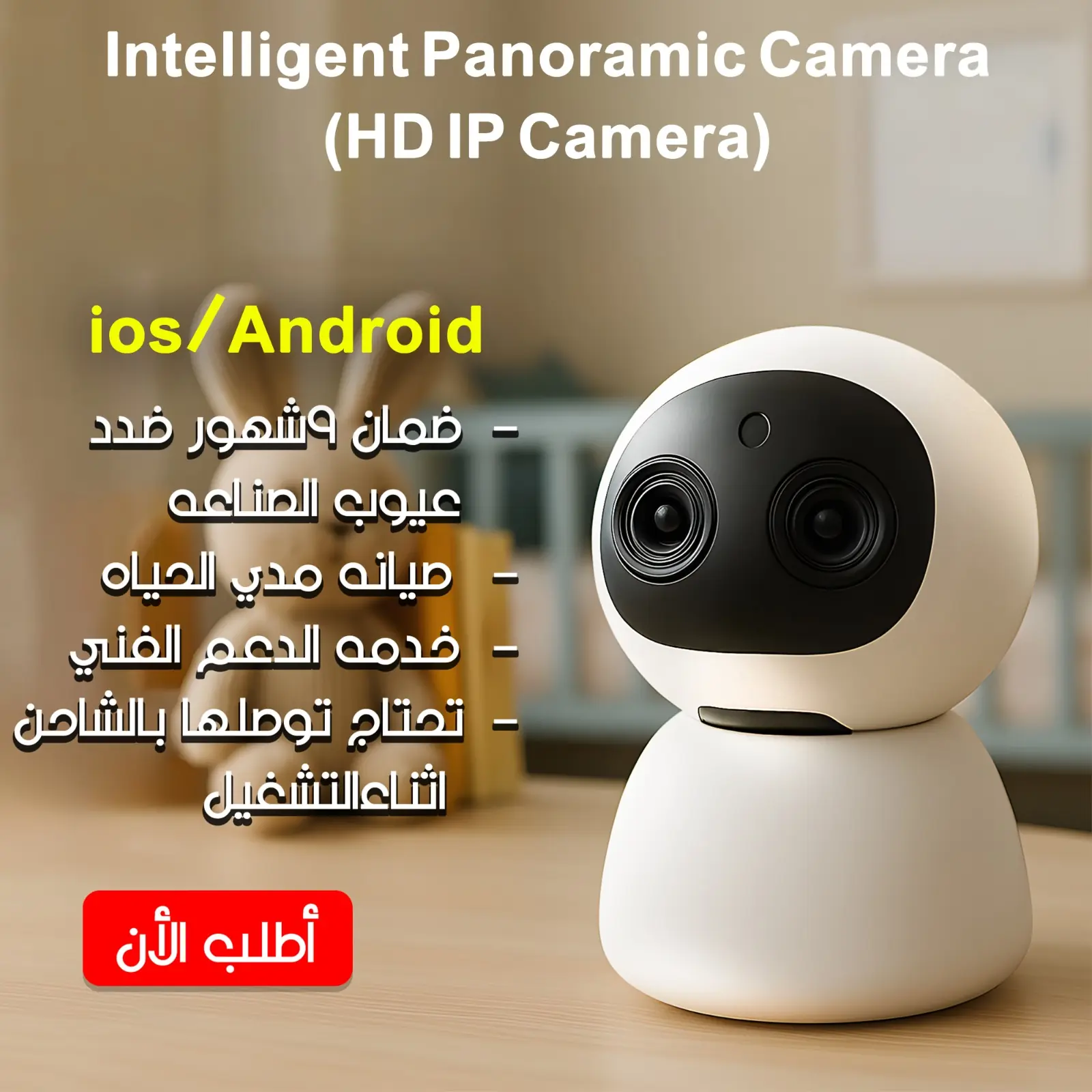 كاميرا بانورامية ذكية بدقة عالية (IP)
