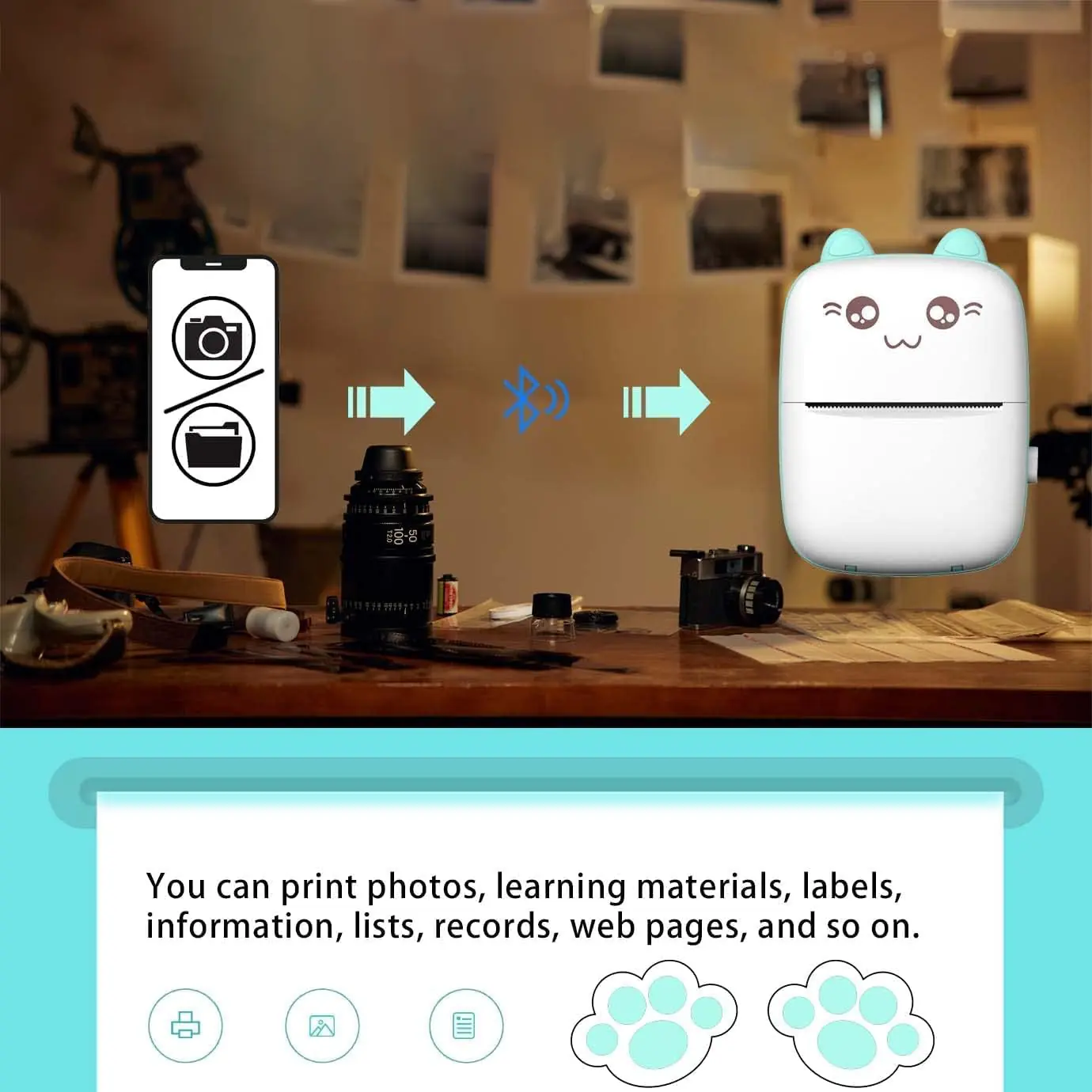 عرض قطعتين  Mini Sticker Printer